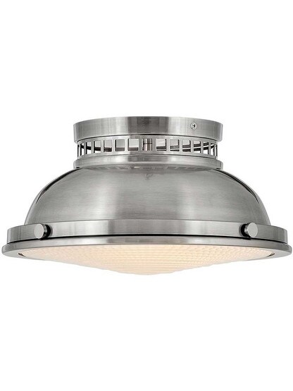 Emery 2-Light Flush Mount in Polished Antique Nickel.